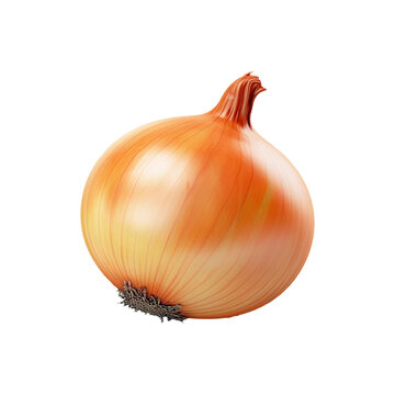 Onion vegetable isolated on transparent background. Generative ai.