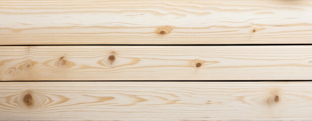 Fototapeta premium A close-up of a wooden wall with horizontal planks and knots. Wooden texture background, Copy space