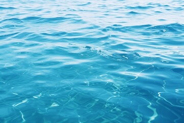 Brilliant Turquoise Body of Water Reflecting Clear Blue Skies