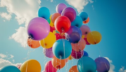 Fototapeta na wymiar The lively festivity of Birthday Balloon, 