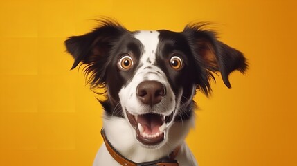 Dog Looking Surprised Reacting Amazed Impressed

 - obrazy, fototapety, plakaty