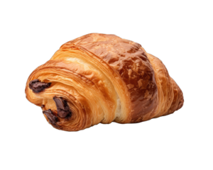Bakery pain Croissant on  png transparent background Fried pain croissant isolated on white background. 
