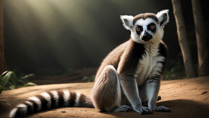 Cute lemur high quality background