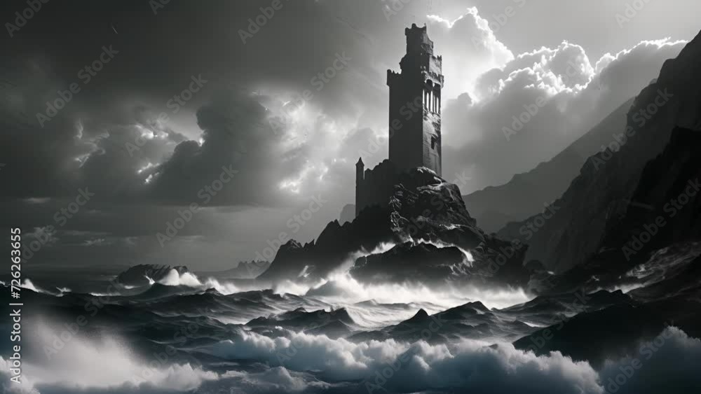 Poster despite its isolation, the tower seemed to hold a mysterious air, as if hiding secrets within its sh