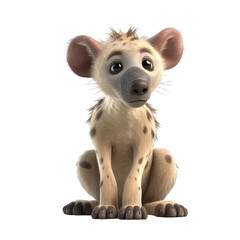 Obraz premium Cartoon Hyena PNG Cutout, Generative AI