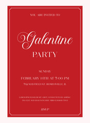 Galentines Day party invitation