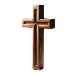 Christian cross. Wooden symbol of Christianity