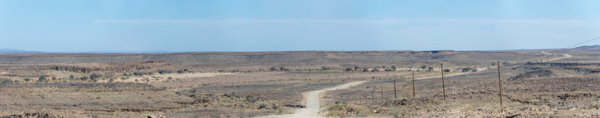C12 gravel road in desert, near Holoog,  Namibia