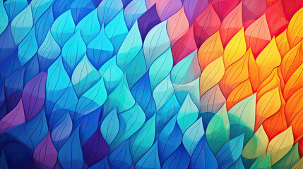 The beauty of a colorful pattern background, playing with symmetry, repetition, and vibrant color palettes, visually appealing and dynamic compositions Ai Generative