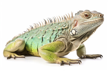 Fototapeta premium iguana_isolated_on_white_background_cutout