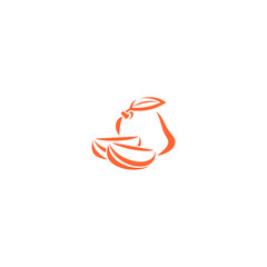 vector orange mango element food