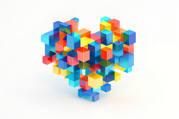 Generative AI
Implement heart shape with various color blocks