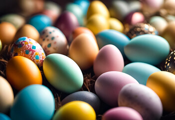 Fototapeta na wymiar AI Generative illustration of a traditional Easter holiday design