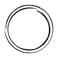 Circle frame icon, grunge element border background shape template for decorative doodle for design illustration