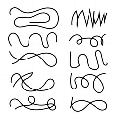 Vector Set of hand drawn lines and dividers