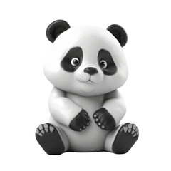 Cartoon Panda PNG Cutout, Generative AI