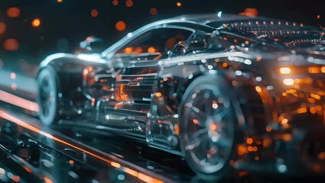 As the camera zooms in we can see the intricate web of wiring that connects the engine to various systems and sensors.