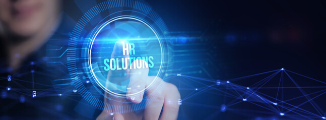 Business, Technology, Internet and network concept. HR Solutions.