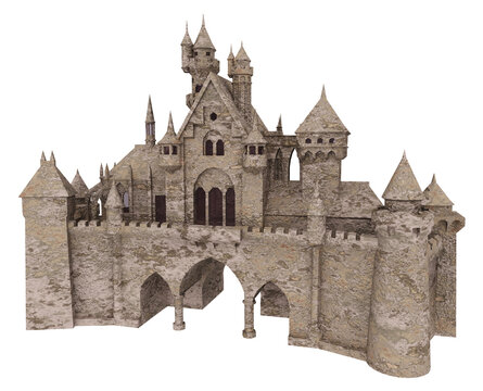 Mittelalterliches Schloss der Fantasie, Freisteller