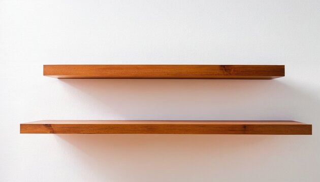 empty wooden shelves