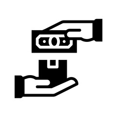 Cash on delivery icon vector illustration logo template for many purpose. Isolated on white background.