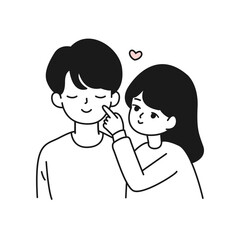 Couple in love. A man and a woman in love vector illustration