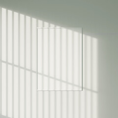 Mockup poster frame mockup hanging on the wall with natural shadow