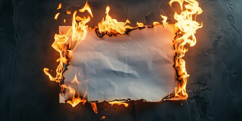 Burning a sheet of paper