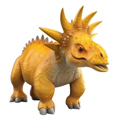 Fototapeta premium Cartoon Triceratops PNG Cutout, Generative AI