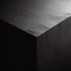 Black concrete cube