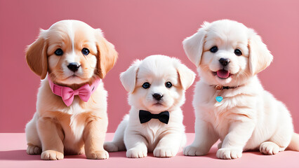 three puppies of puppies