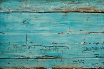 Old brown turquoise wooden background. Natural wood in grunge style