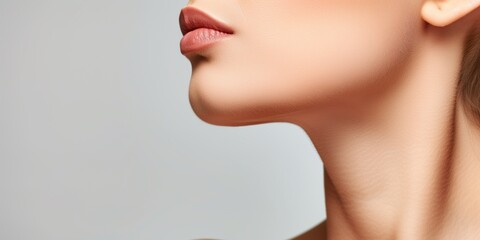 Woman face with chin After Treatment