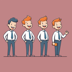 vector of happy employee