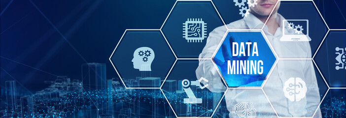 Data mining concept. Business, modern technology, internet and networking concept.