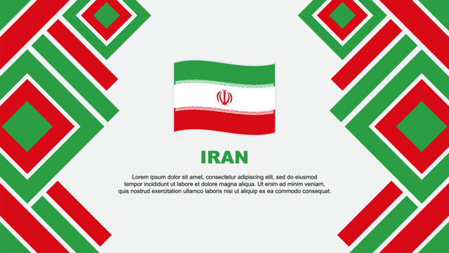 Iran Flag Abstract Background Design Template. Iran Independence Day Banner Wallpaper Vector Illustration. Iran