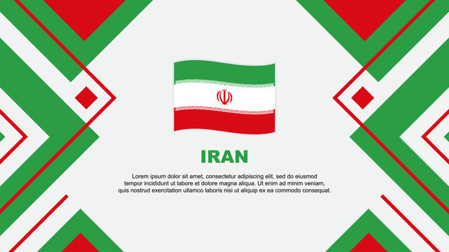 Iran Flag Abstract Background Design Template. Iran Independence Day Banner Wallpaper Vector Illustration. Iran Illustration