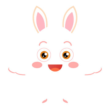 easter eggs cute cartoon character Good mood face