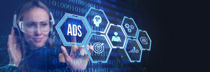 Programmatic Advertising concept.Business, Technology, Internet and network concept.