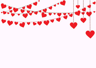 Colorful Background with Heart Confetti. Vector illustration - 726292810