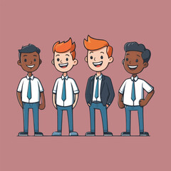 vector of happy employee