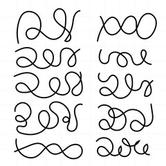 Vector Set of hand drawn lines and dividers