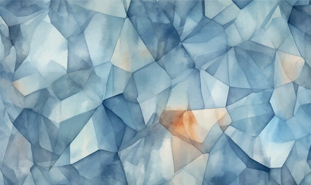 abstract watercolor blue glass background