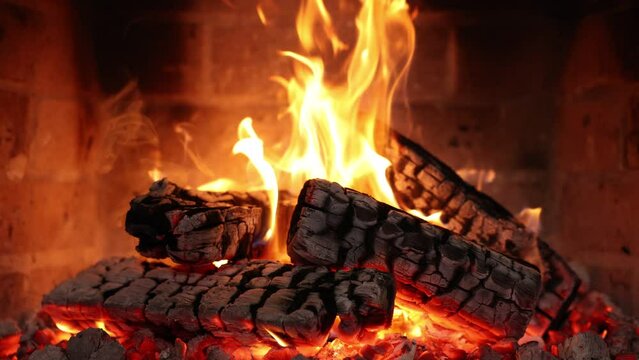 Fireplace at home for relaxing evening. Asmr sleep. Cozy Fireplace Night 
