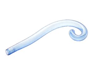 Doctor Nose gastric tube isolated on white background.  