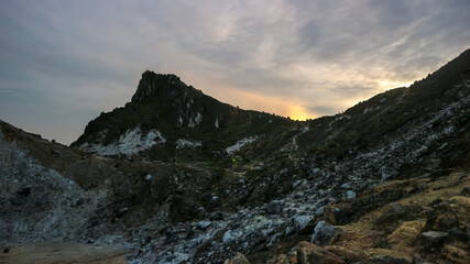 sunset in the mountains