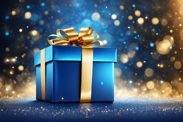 Blue luxury gift box
