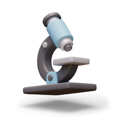 Realistic microscope on white background. Vector detailed model with shadows
