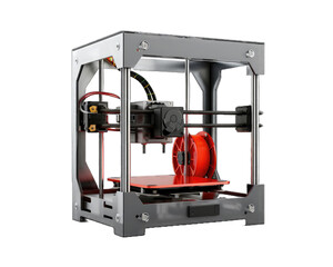 Electronic 3D Printer isolated on white background.  3D Printer  png transparent background