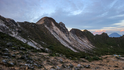 landscape the peak of Mount Sibayak 